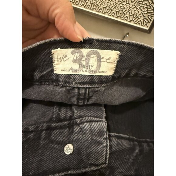 Free People We The Free The Lasso High Waisted Straight Leg Charcoal Jeans Sz 30 - Picture 8 of 9